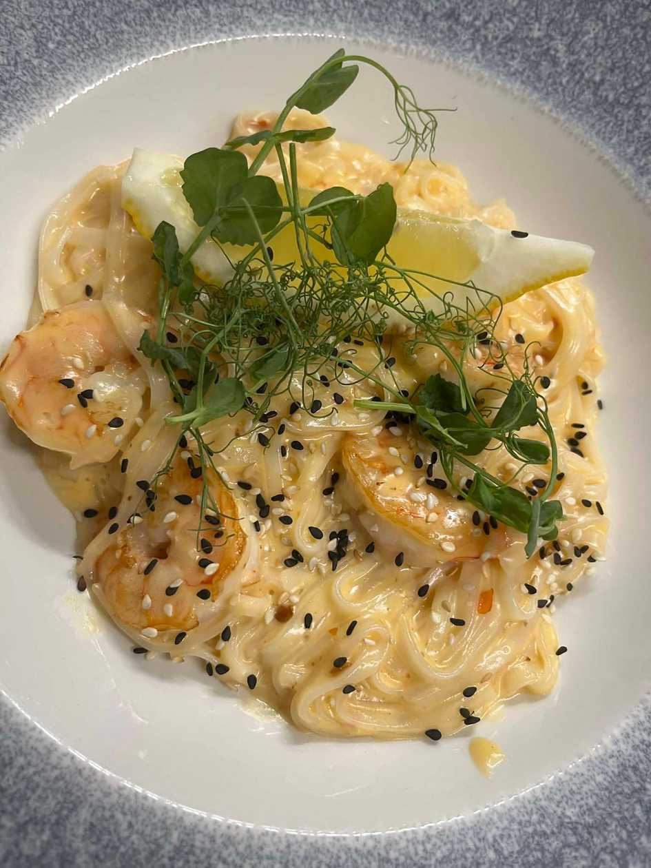 Tiger Prawn Pasta with Rice Noodles