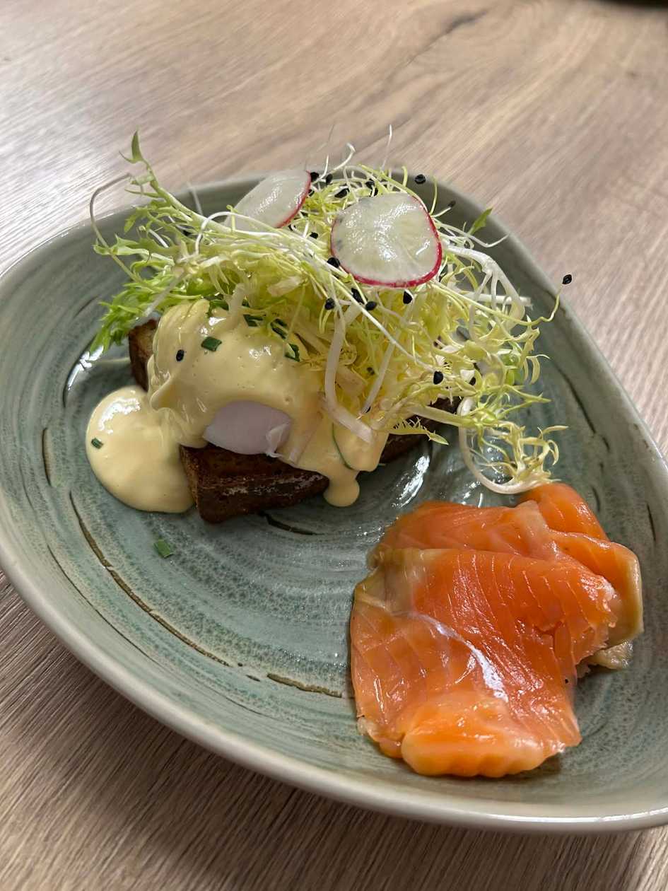 Eggs Benedict with Salted Trout