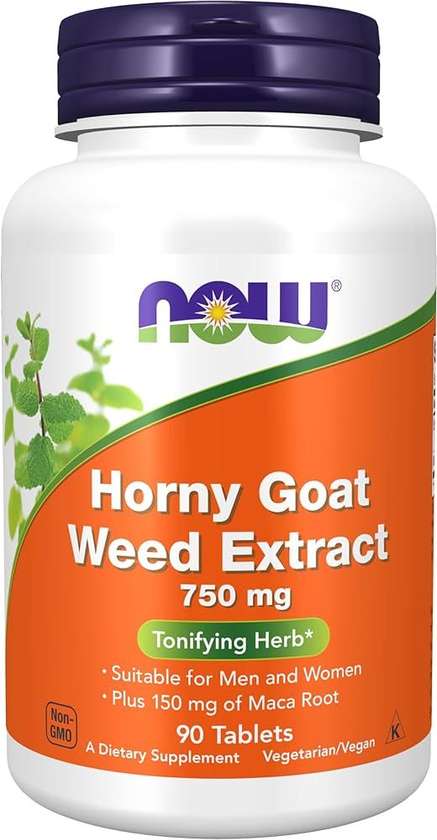 NOW HORNY GOAT WEED EXTRACT 750 MG (90 TABLETS)