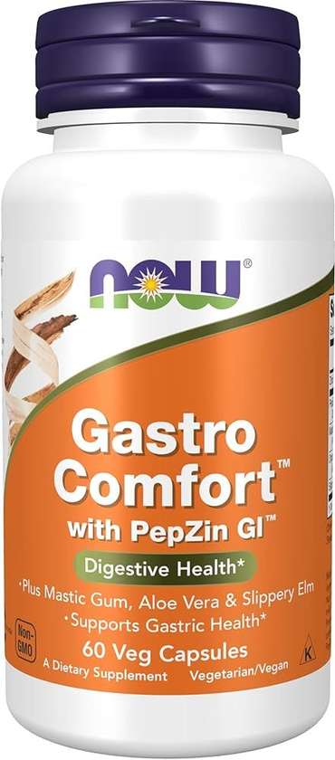 NOW GASTRO COMFORT WITH PEPZIN GI (60 VEG CAPSULES)