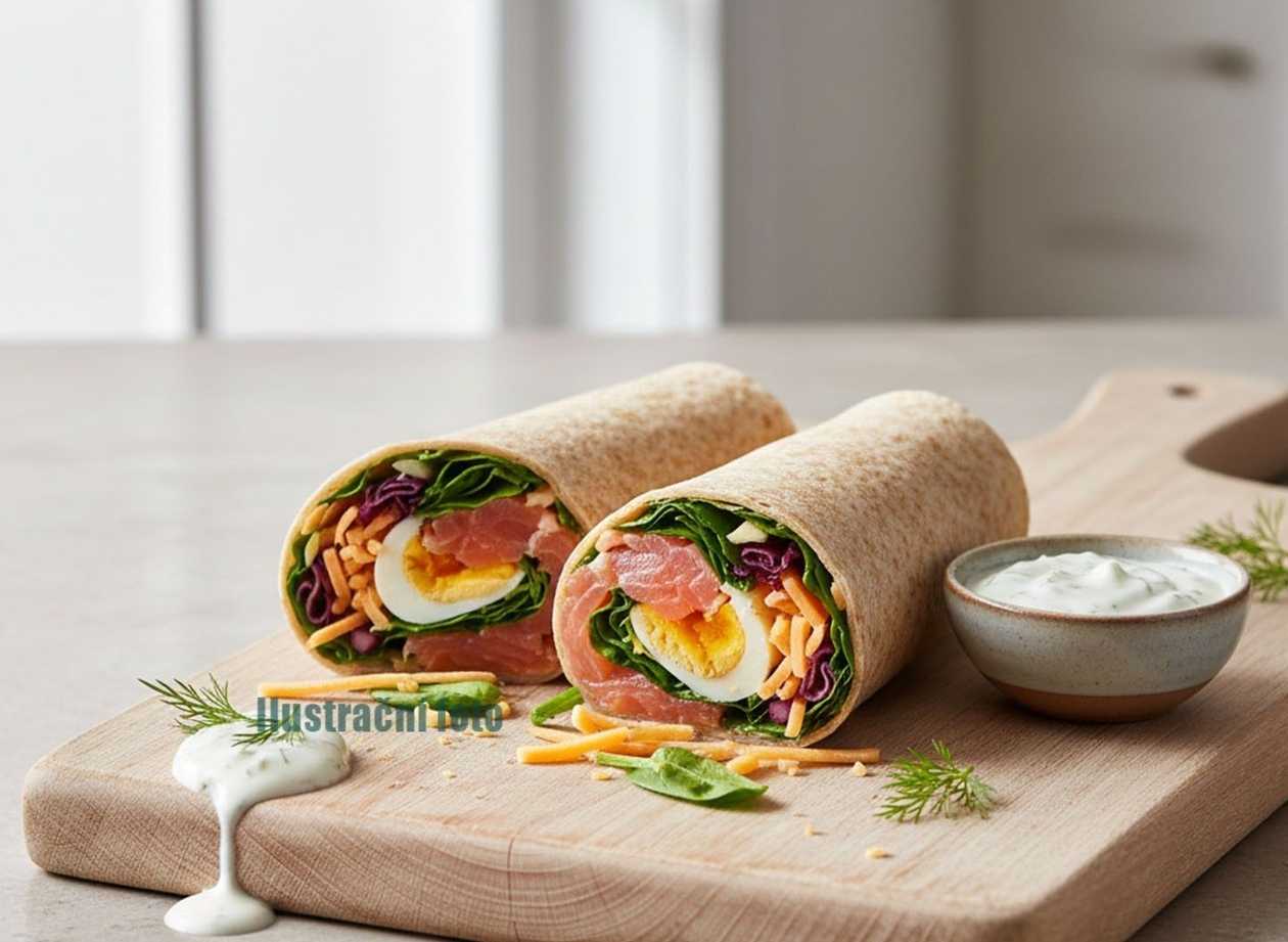 Tortilla Hermelin ( hermelín, kuřecí, eidam, dip, zelenina, salát) +hranolky, tatarka