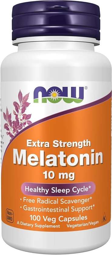NOW EXTRA STRENGTH MELATONIN 10 MG (100 VEG CAPSULES)