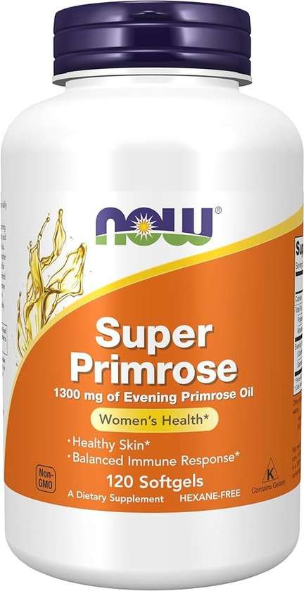 NOW SUPER PRIMROSE 1300 MG OF EVENING PRIMROSE OIL (120 SOFTGELS)