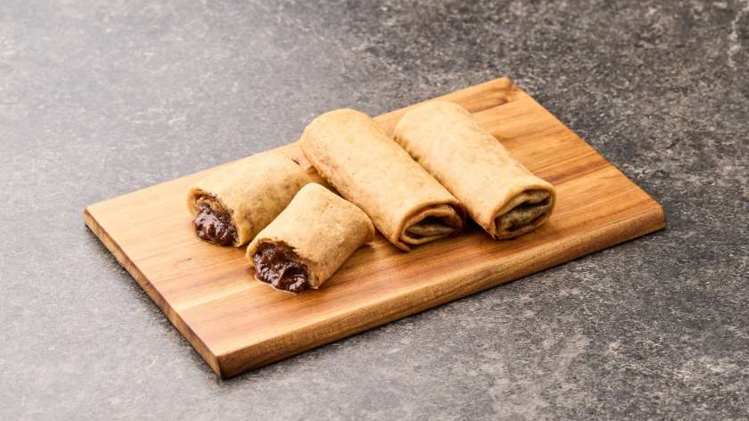 Crepes with hazelnut and chocolate filling