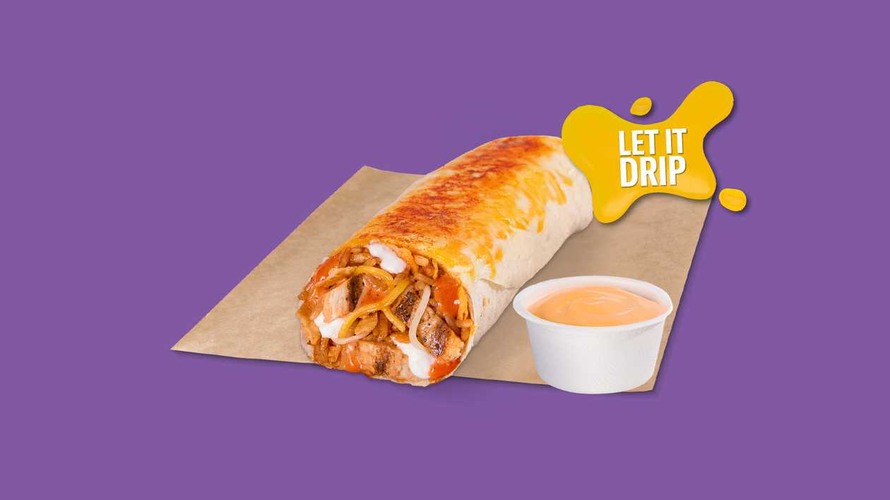 Nacho Cheese Drip Burrito Value Meal