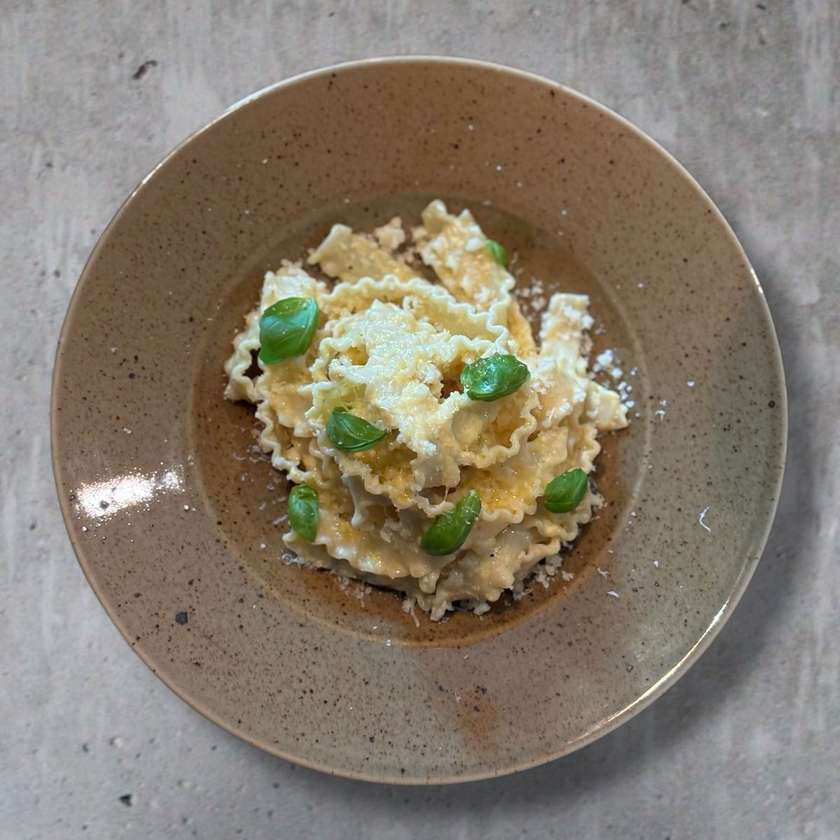 Mafaldini s pistáciovým pestem