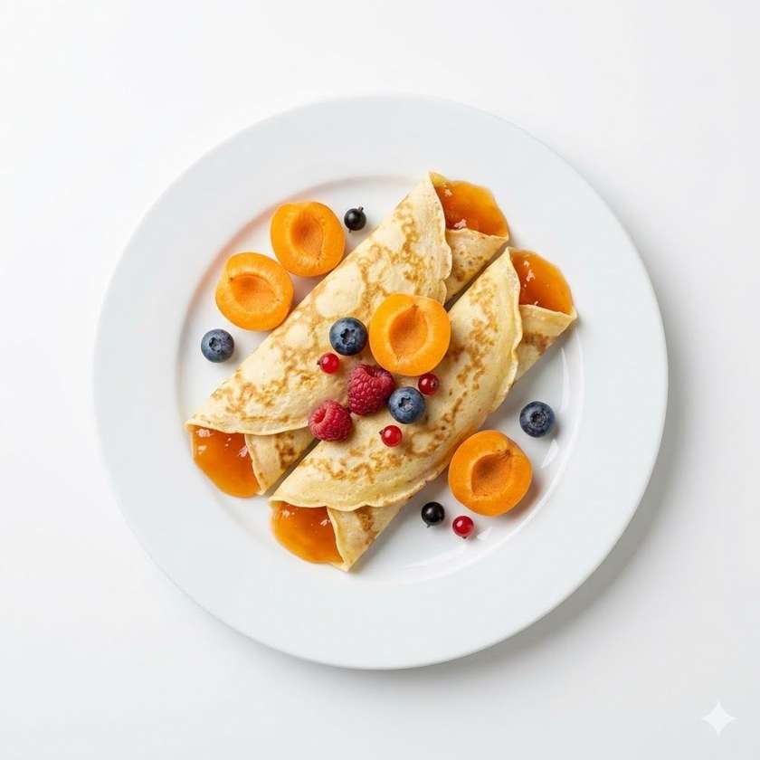 Pancakes with Apricot Jam