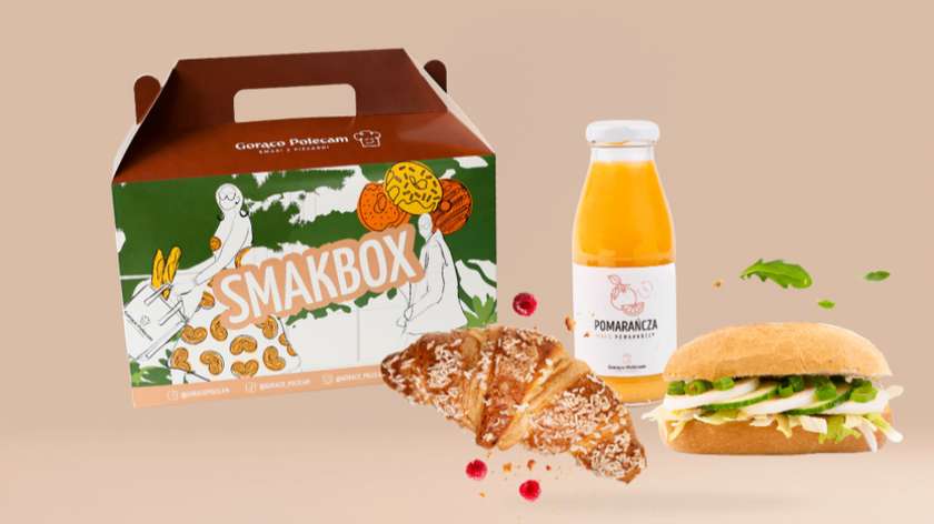 Smakbox z kanapką i croissantem