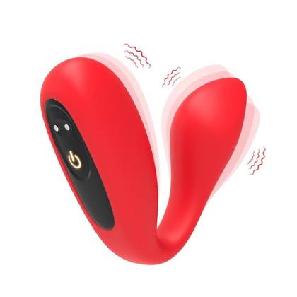 Párový stimulátor Ultrasonic Wave – Červený vibrátor s ultrazvukovou presnosťou 5906233082484