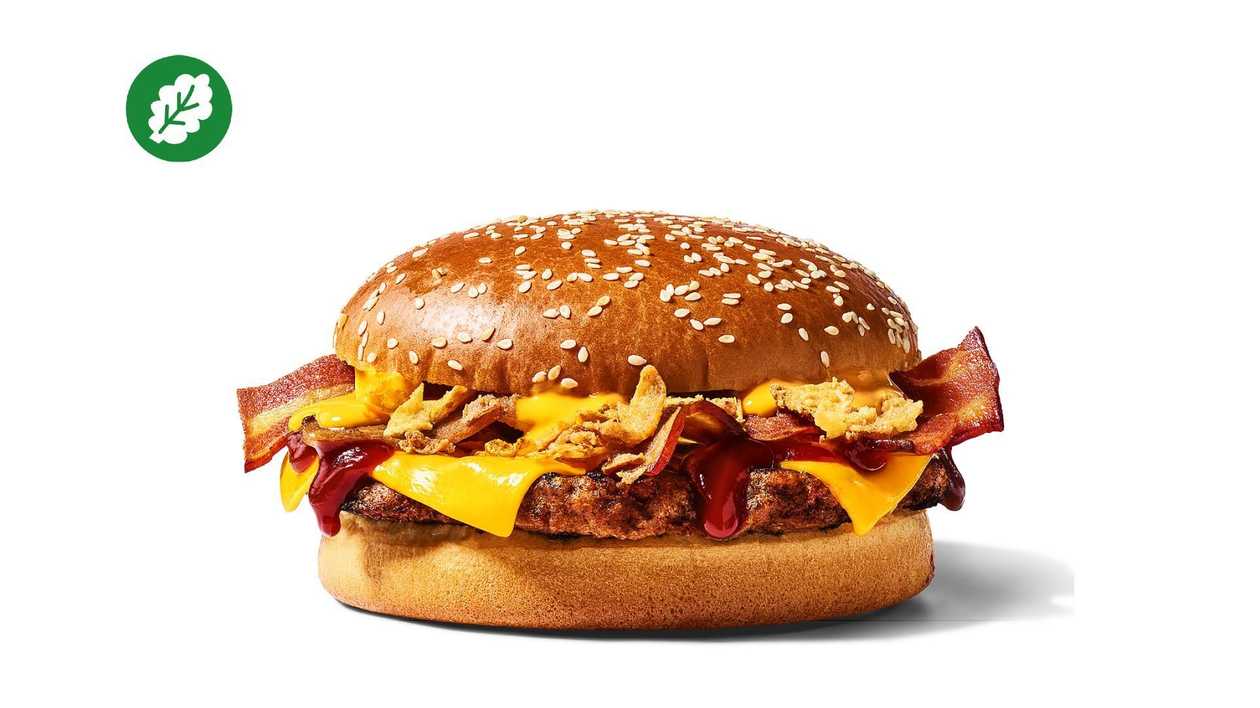 Plant-Based Cheesy BBQ Burger