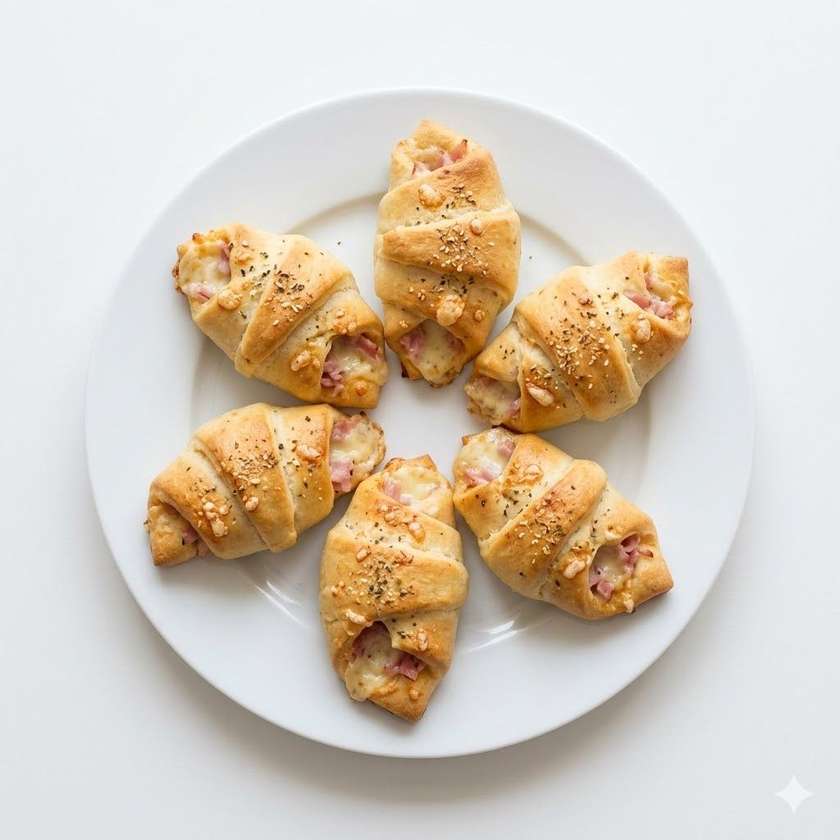 Pizza Rolls with Mozzarella & Stewed Ham