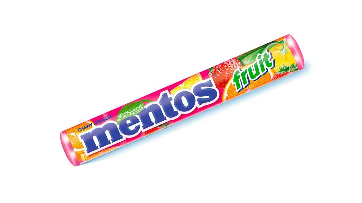 Chewing Candy Mentos Fruit, 38g
