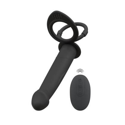 Double Fucker Black – DP vibračná pomôcka pre análnu stimuláciu a podporu erekcie 5401607