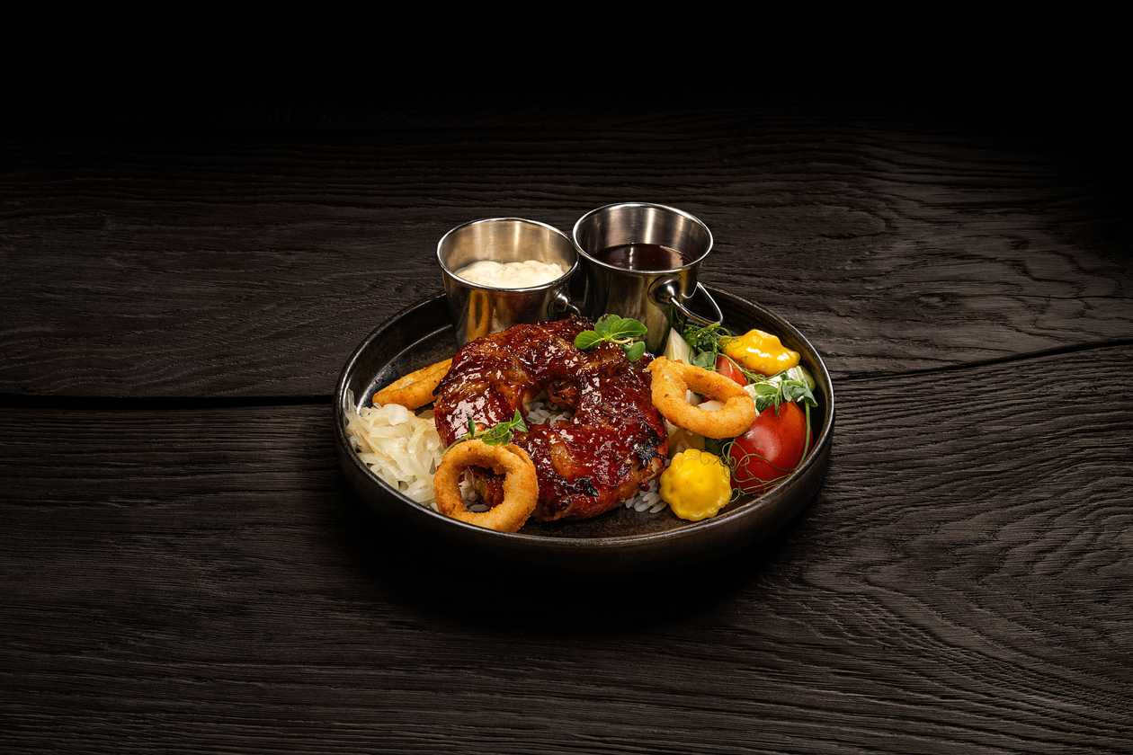 Minced Pork Rings with Cured Ham Crust