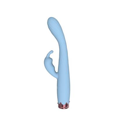 Modrý duálny vibrátor s USB nabíjaním 10 režimov 56-3018