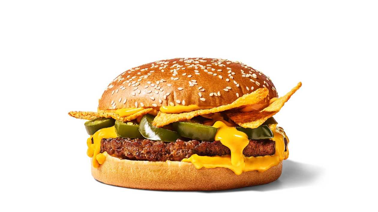 Cheesy Nachos Beef Burger
