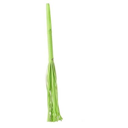Whip FLOGGER Glow In The Dark Green: Svietiaci fetiš bič so strapcami (32 cm) 22040