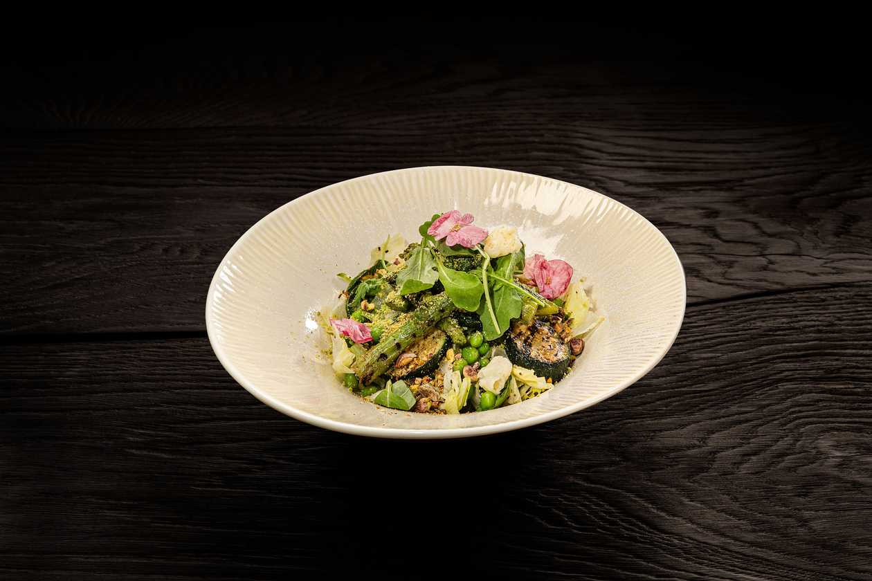 "Green Goddess" salad with truffle sauce