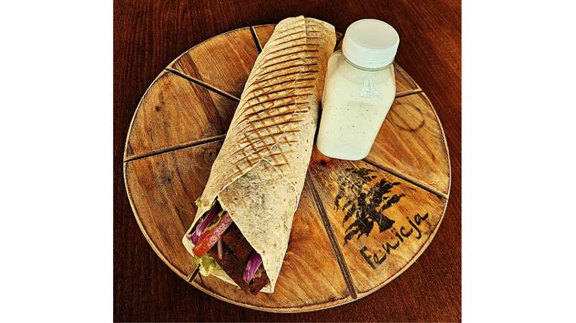37- Tortilla kebab wołowy [standard + ayran]