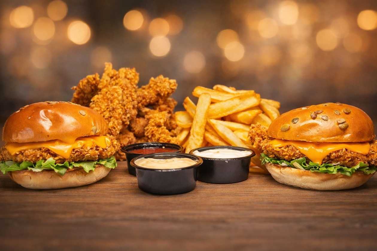 2 Crispy Chicken Burger x  Fry`n Dip