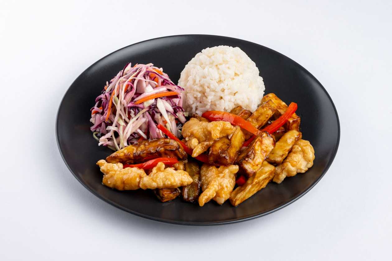 Nr.3 Eggplants with chicken + Soup of the day