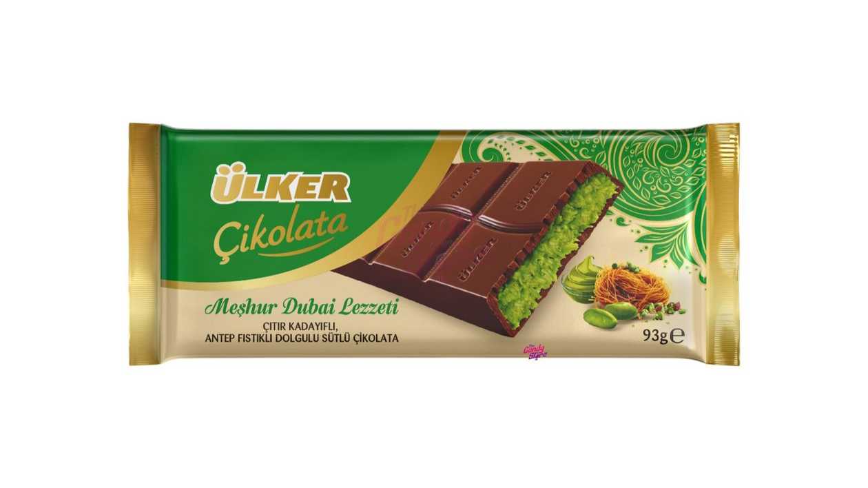 Milk Chocolate Ulker Dubai Flavor Pistachio, 93g