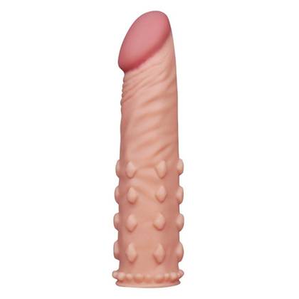 Realistický návlek na predĺženie penisu X-TENDER Real Stimulation – Telový LV1054