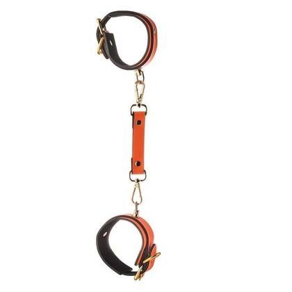 Handcuff Glow In The Dark Orange: Svietiace putá na ruky s neoprénom 22025
