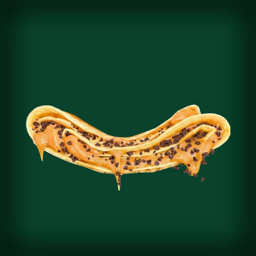 CLATITA CU CREMA CARAMEL SI FULGI DE CIOCOLATA 25G