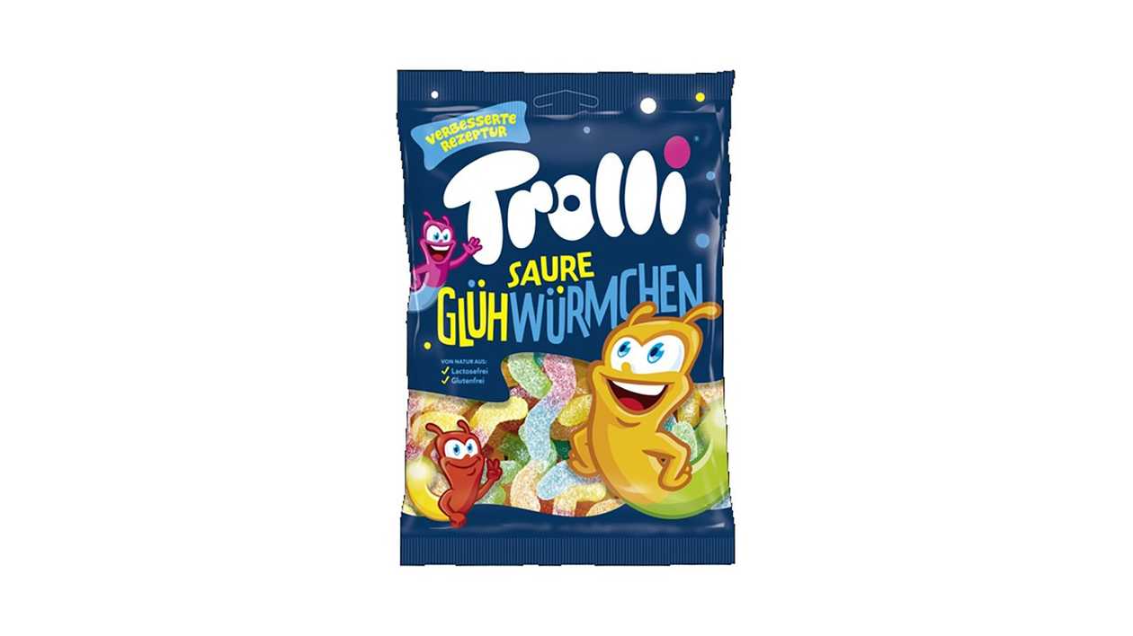 Jelly Candy Trolli Glowworms, 100g