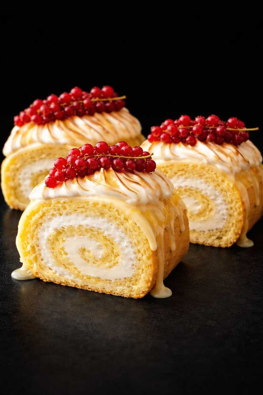 Cottage cheese roll with lemon curd 1 pc