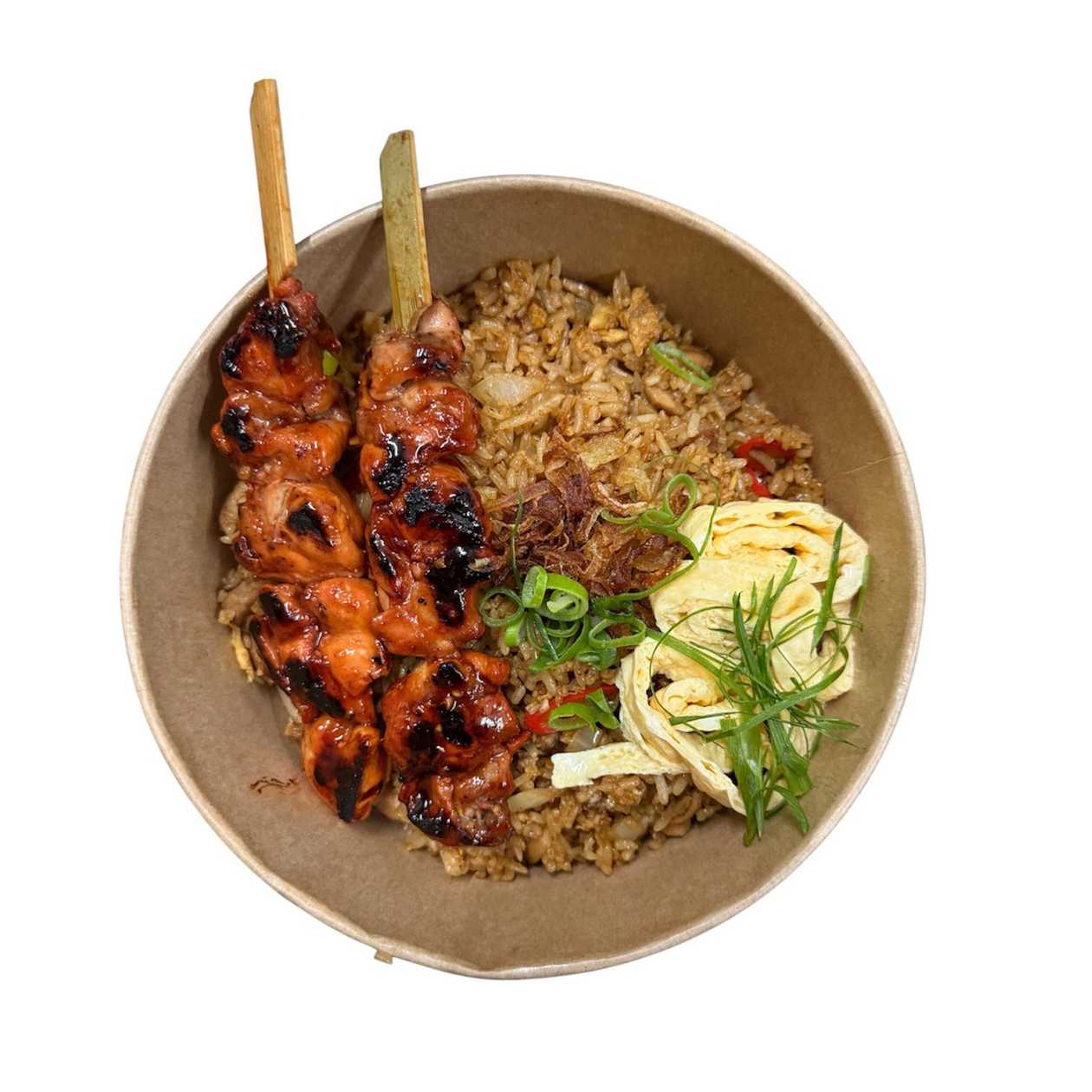 Nasi Goreng Chicken Kebab Skewers