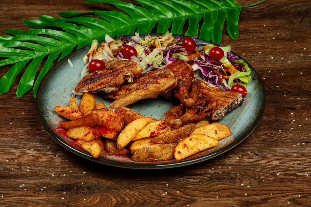 Half Portion Chicken Tabaka with Potatoes