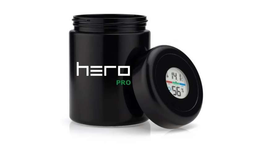 Pojemnik Szklany z higrometrem 250ml HERO PRO