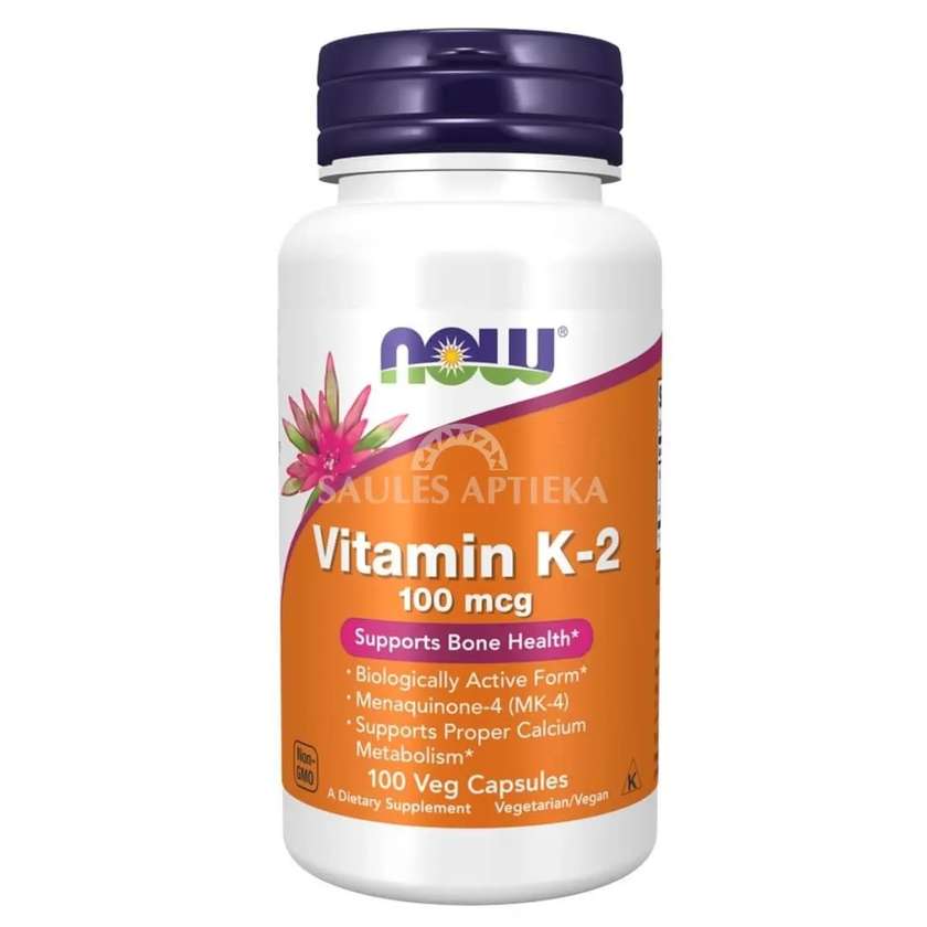 NOW FOODS Vitamin K-2 100mcg Capsules N100