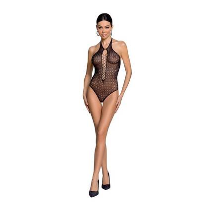 Sieťované body s odhaleným chrbtom Bodystocking BS088 Black Veľkosť univerzálna OS