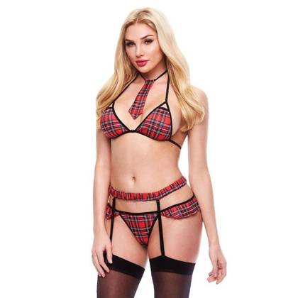 Erotický kostým sexi školáčky Teacher's Pet Skirt, Thong & Necktie Set, veľkosť M/L, TP-512