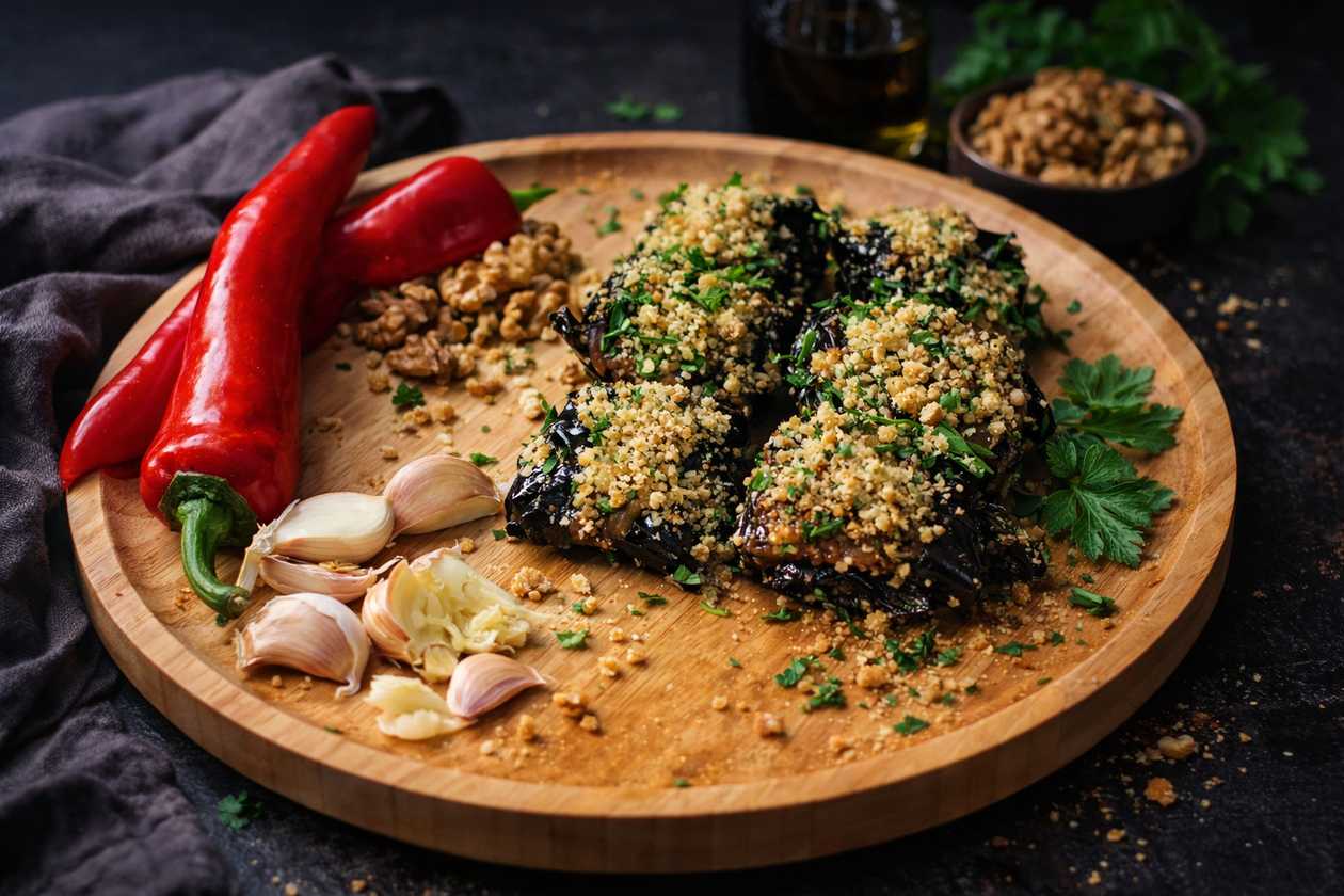 Eggplant with walnuts