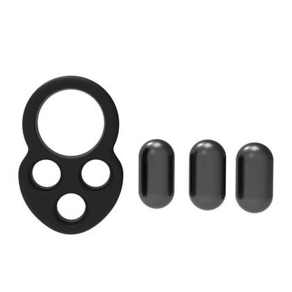 Závažia na penis a erekčný krúžok Ramrod Cockring Triple Weight Black 22186