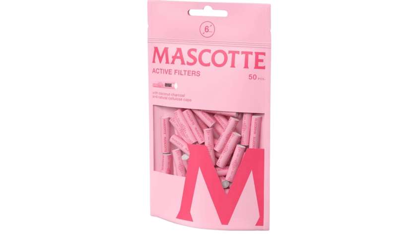 Filtry węglowe Active Mascotte 6 mm 50 szt. PINK