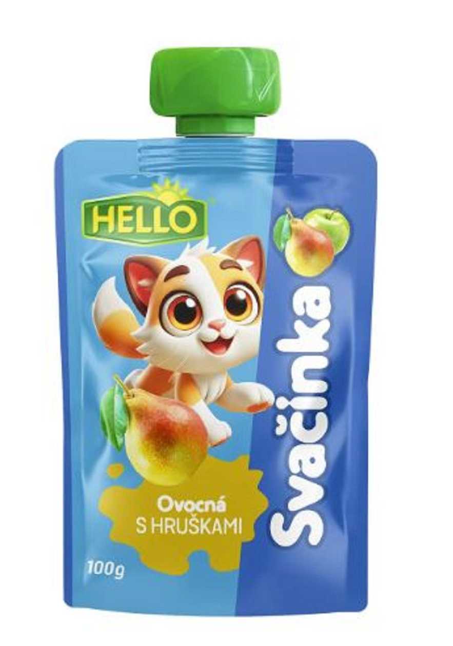HELLO FRUIT POUCH PEAR 100G