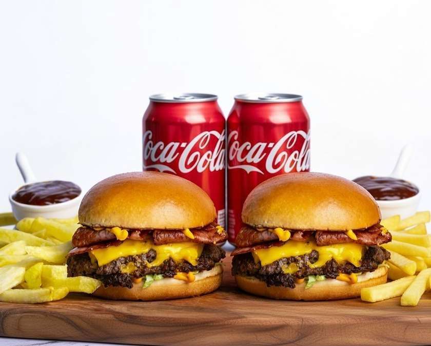 2X SMASH BACON, FRIES X2, SAUCE X2, COLA X2