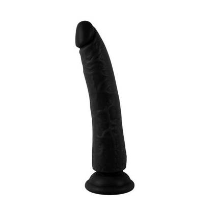 Realistické dildo Mr. Rude 8,5" Black s prísavkou a výrazným žilkovaním VSC0492