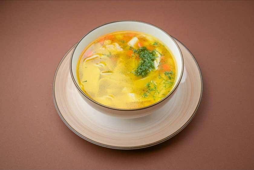 Chicken Broth with Noodles