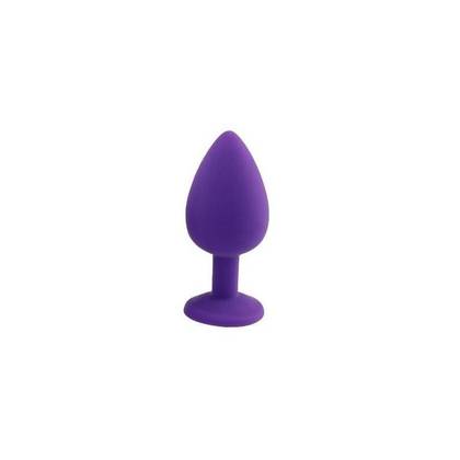 PU2Análny kolík Purple M Jeweled Silicone Butt Plug
