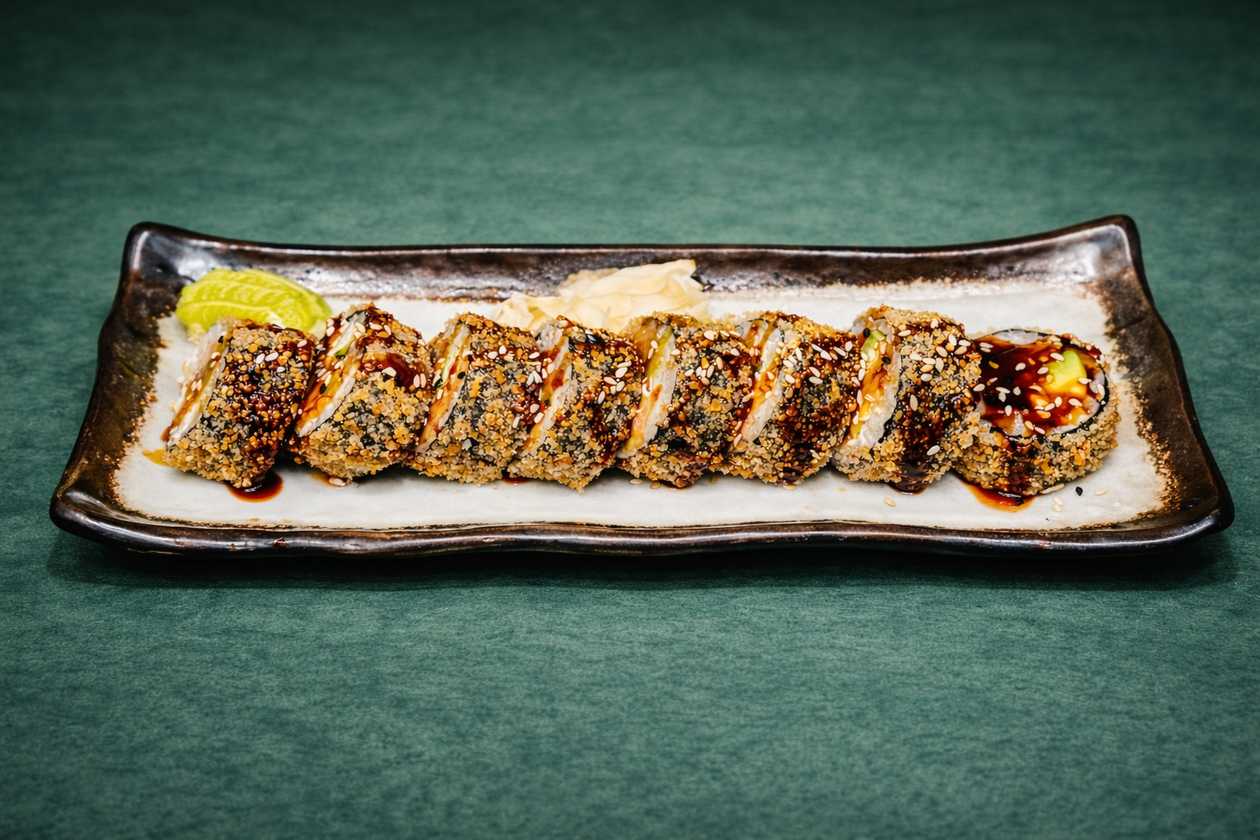 ⭐️Aburi salmon hotroll (8vnt.)
