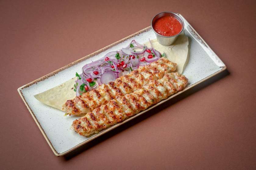 Chicken and cheese kebab