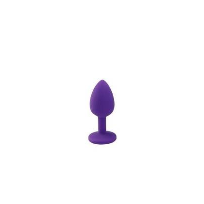 Malý silikónový análny kolík Jeweled Silicone Anal Plug Purple PU1