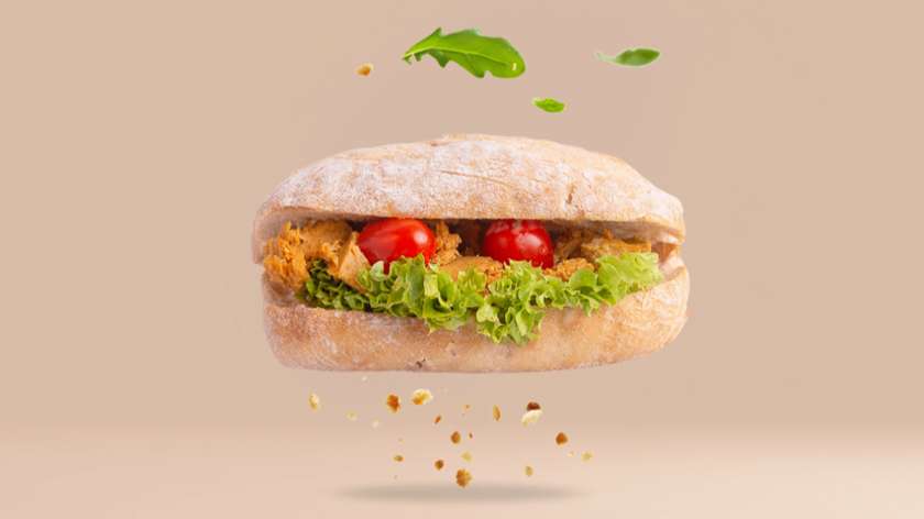 Kanapka rustykalna wegańska z Qurczakiem