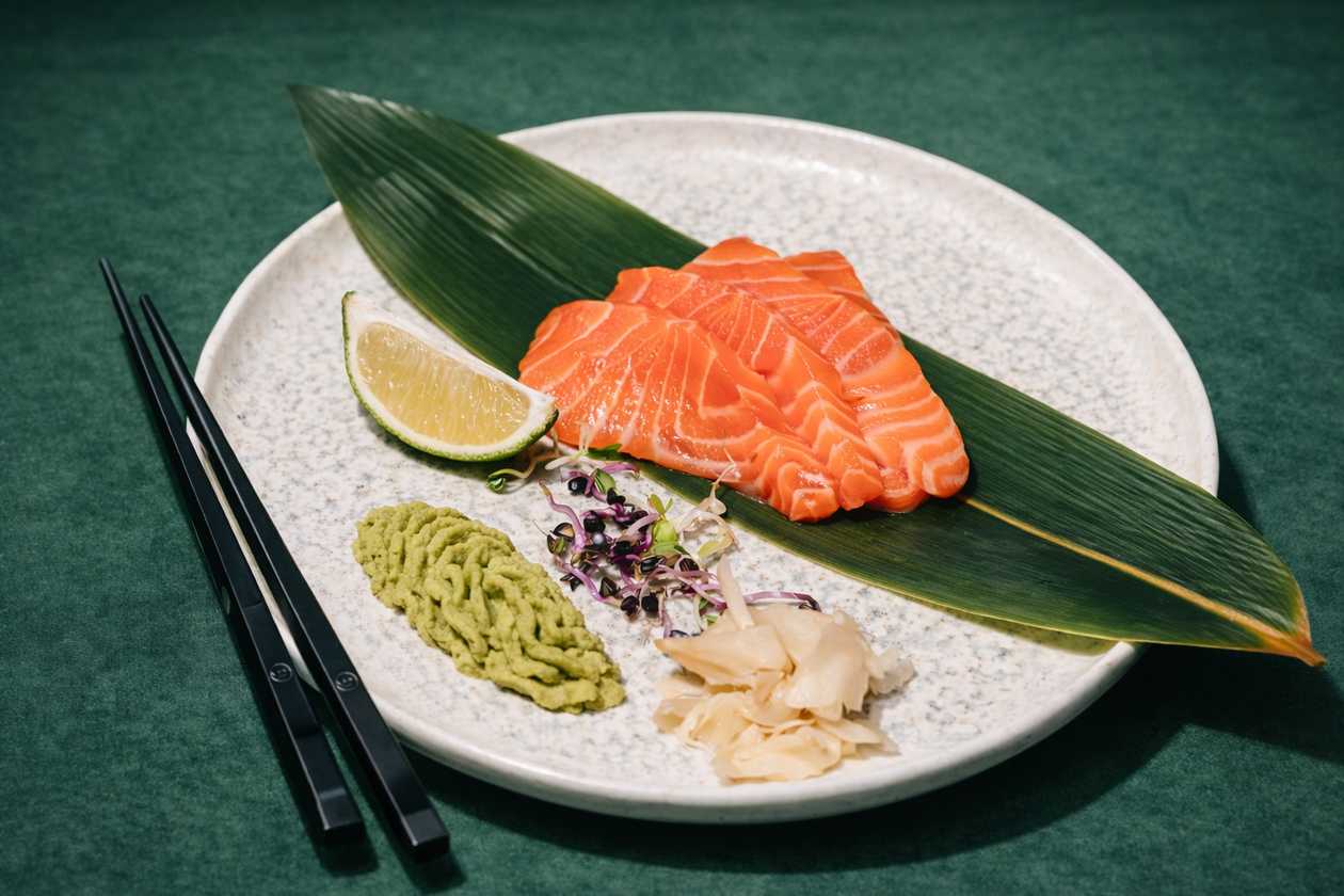 Salmon sashimi
